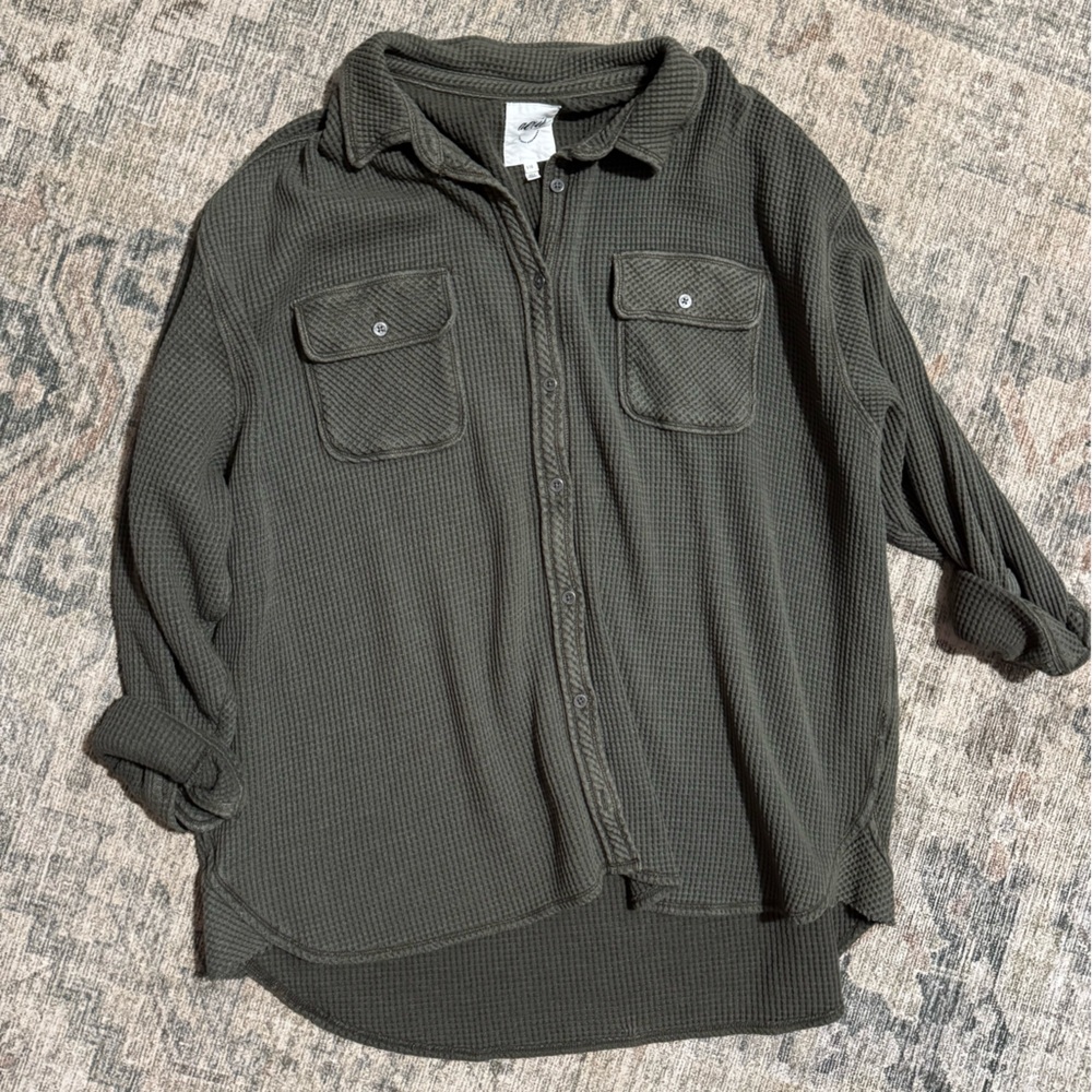 Aerie Lumberjane Waffle shirt/jacket